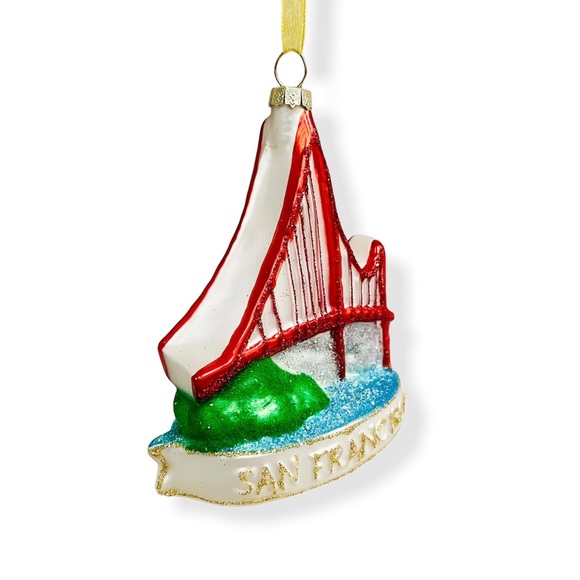 San Francisco Golden Gate Bridge Glass Ornament - Picture 3 of 7